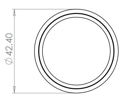 In Line Connector - Black 42.4mm Fix