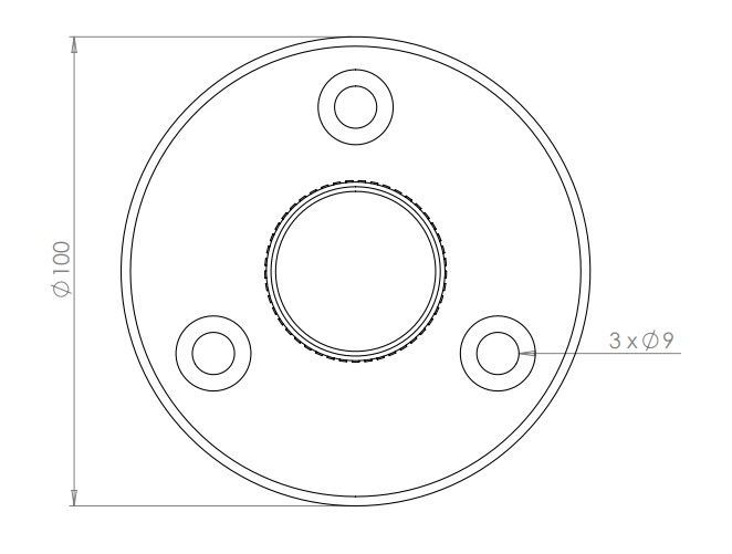 Internal Fit Rd Hammer Fit Tube Flange For 42.4mm Tube Grade 316