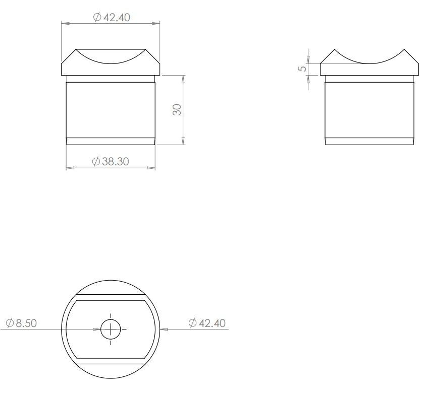 Tube Adaptor 42.4mm 316