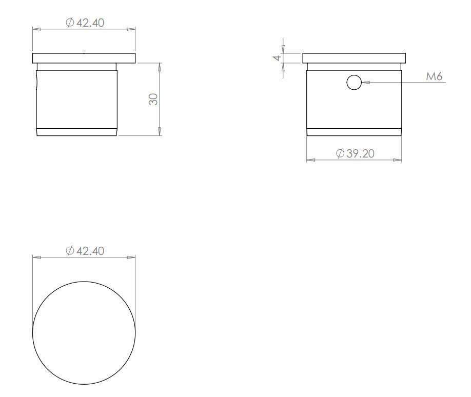 End Cap For Split Tube 42.4mm Fix