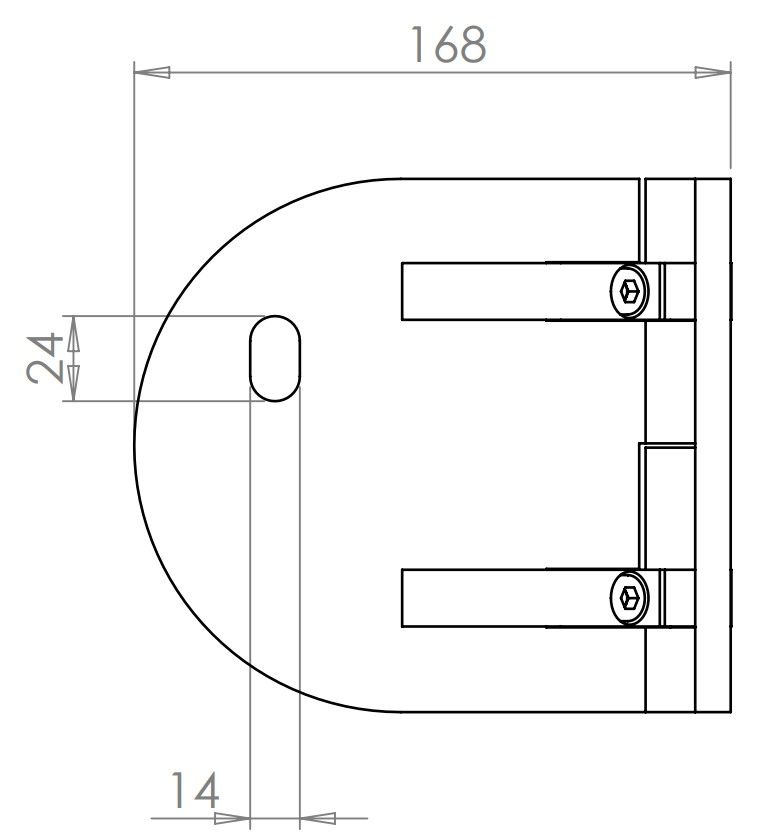 Adjustable Baluster Bracket - 42.4mm Rectangular For Internal & External Use 316