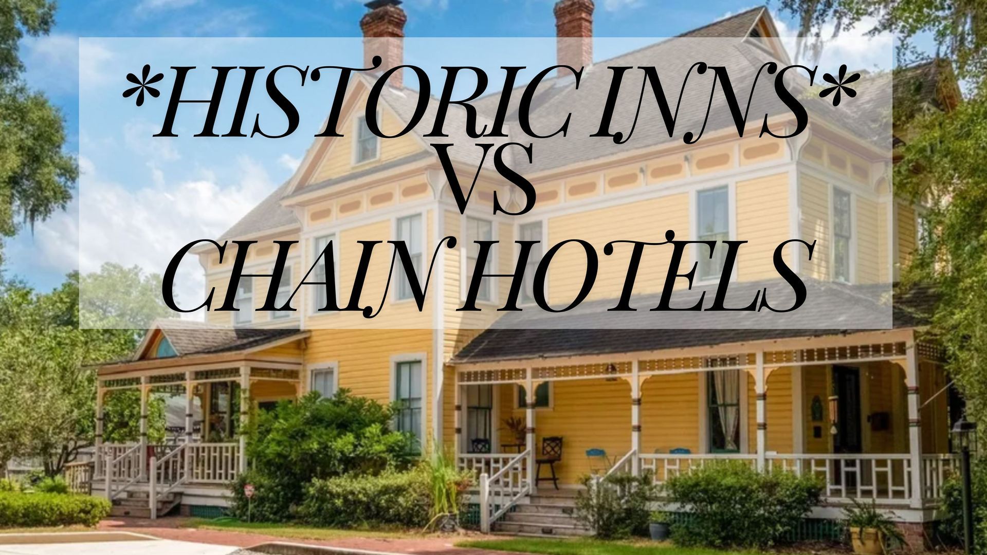 The StayGainesville Historic Inns: Why Stay in a beautiful historic Inn instead of a boring chain hotel.