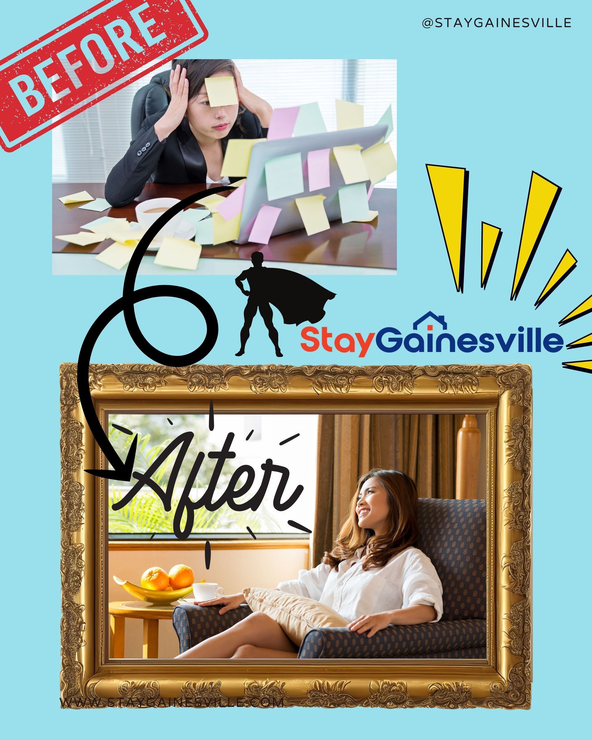 A stressed out AirBNB host turns into a relaxed AirBNB owner by using StayGainesville