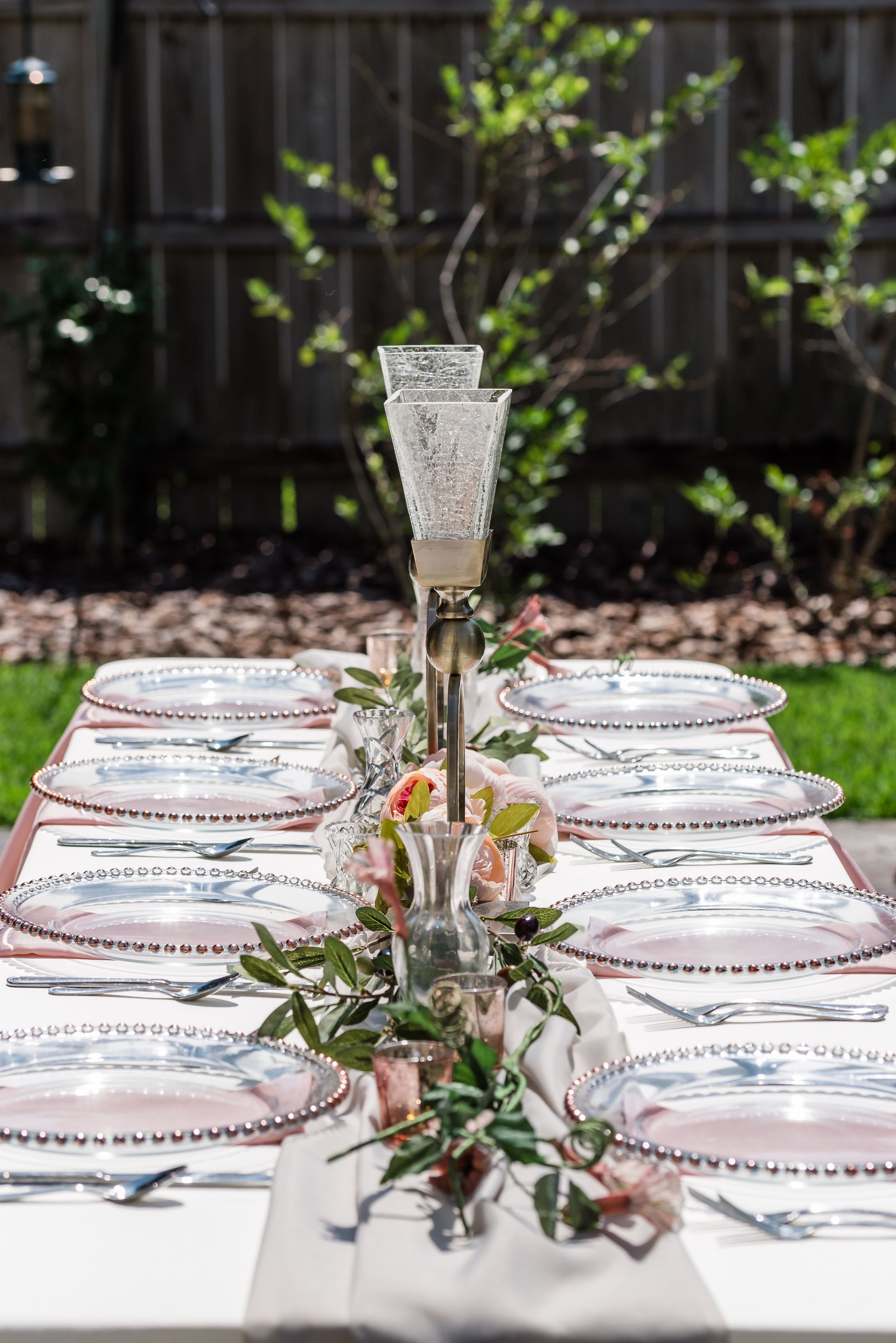 A beautiful table set for an event at The Laurel Oak Inn