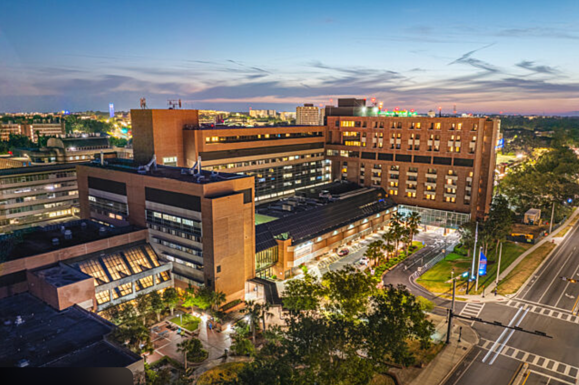UF Health Shands Hospital in Gainesville, Florida, serving patients and families staying nearby with