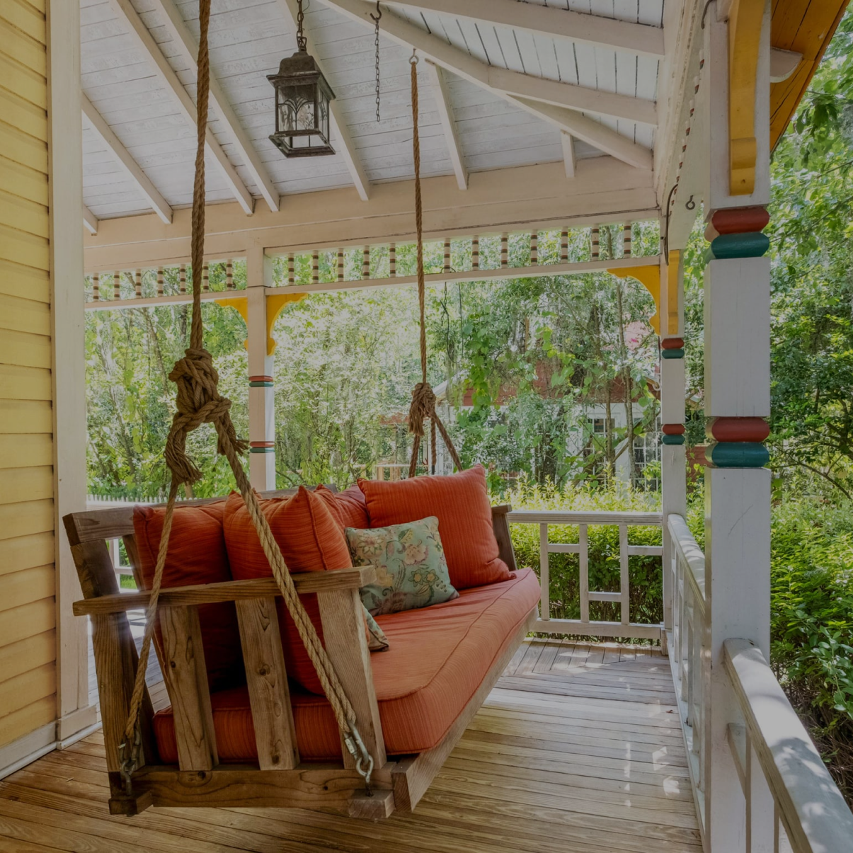 Front porch of a StayGainesville Rental property.