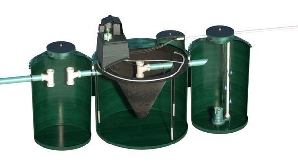 Aerobic Treatment Unit Front View — Plymouth, IN — Creed Septic System Specialist