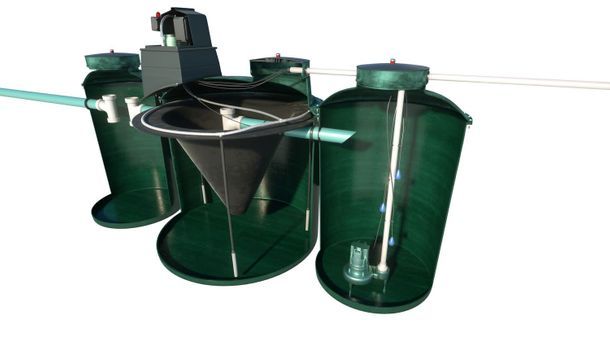 Aerobic Treatment Unit Side View — Plymouth, IN — Creed Septic System Specialist