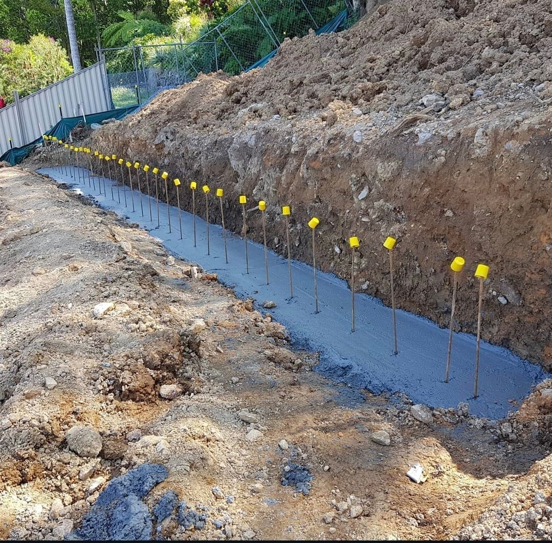 A Concrete Foundation is Being Built in a Field — TJ Concreting in Myocum, NSW