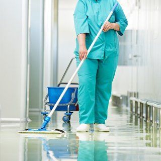 hospital floor cleaning