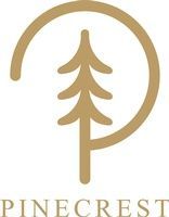 The pinecrest logo is a pine tree in a circle.
