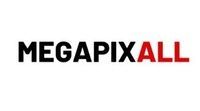 The logo for megapixall is black and red on a white background.