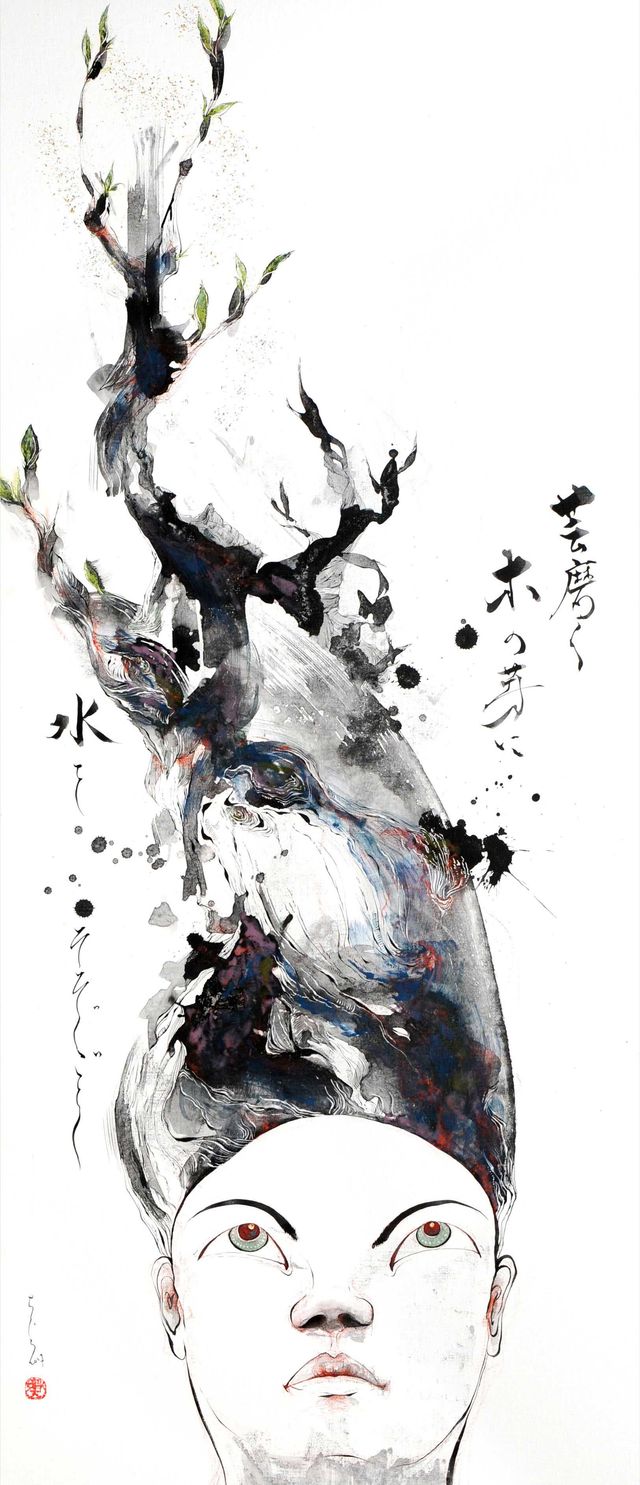 西陣織　額　近藤千尋画伯作 chihiro kondo