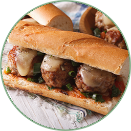 sandwich with meatballs and cheese — Pizza and sandwiches in Bridgewater, NJ