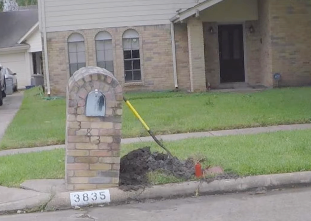 leaning brick mailbox repair
