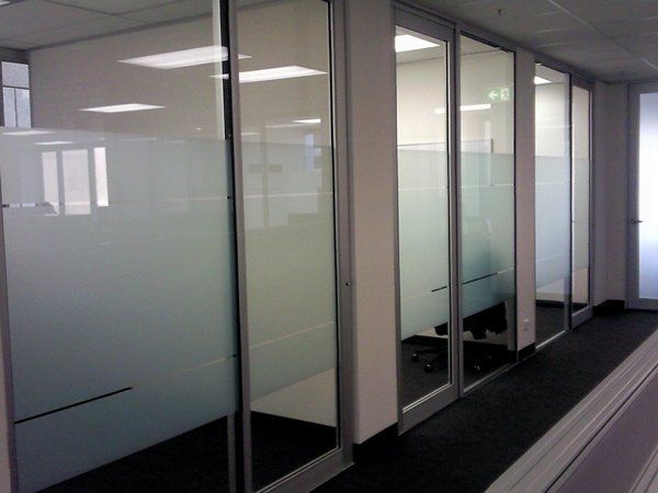 frosted glass in office
