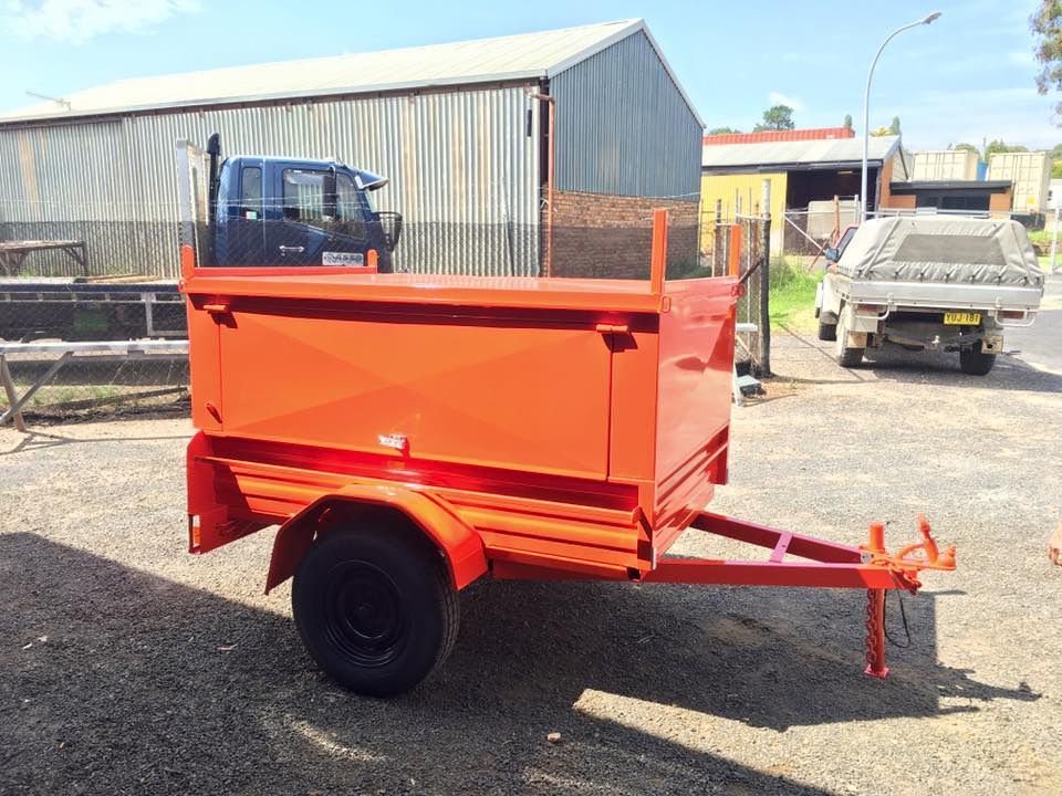 New Paint Trailer With Red Colour — ASSB Armidale Sand & Soda Blasting In Tamworth, NSW