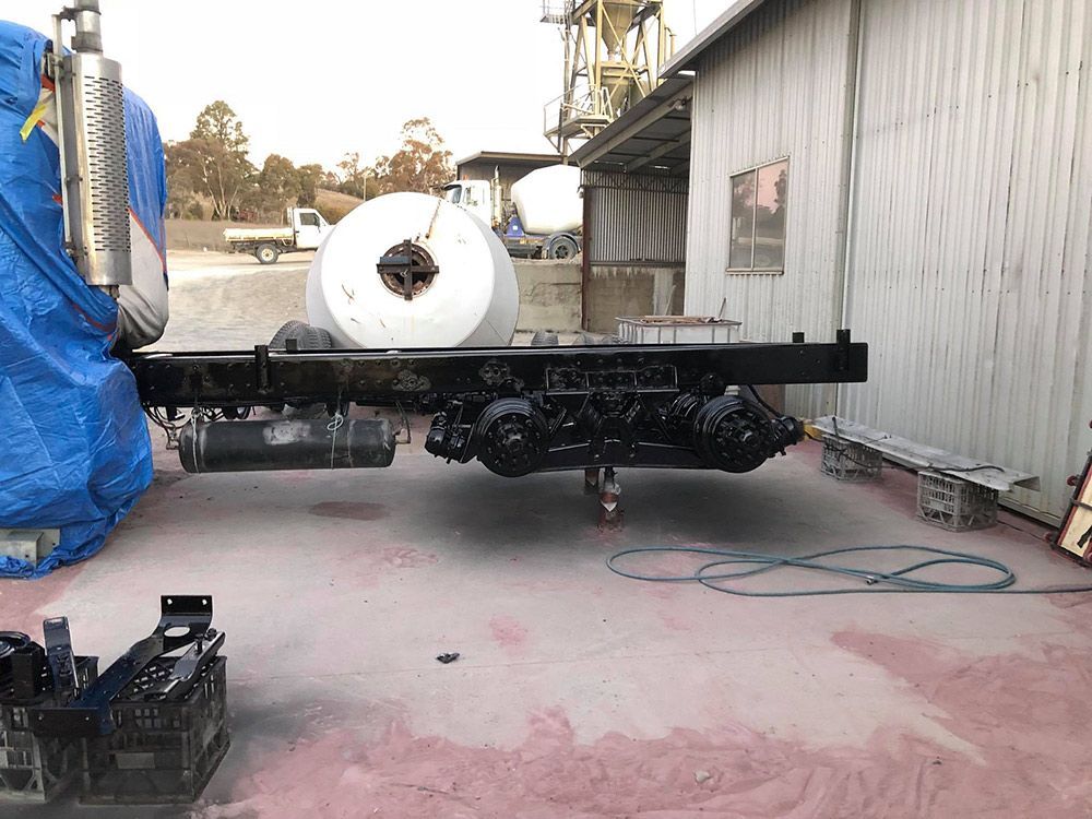 Chassis Of The Truck With Black Colour — ASSB Armidale Sand & Soda Blasting In Tamworth, NSW