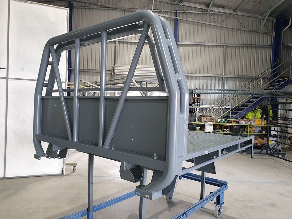 UTE Trays In Grey Colour — ASSB Armidale Sand & Soda Blasting In  Armidale, NSW
