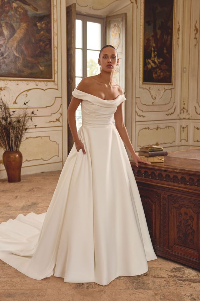 white christmas dresses Burr by Justin Alexander Signature