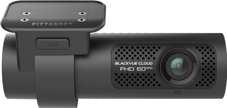 A black camera with the word blackvue cloud on it