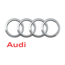 The audi logo is shown on a white background.