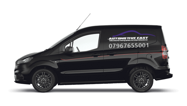 A black van with the number 07967755001 on the side.