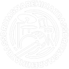 A black and white drawing of drumset that says snare hihat bassdrum