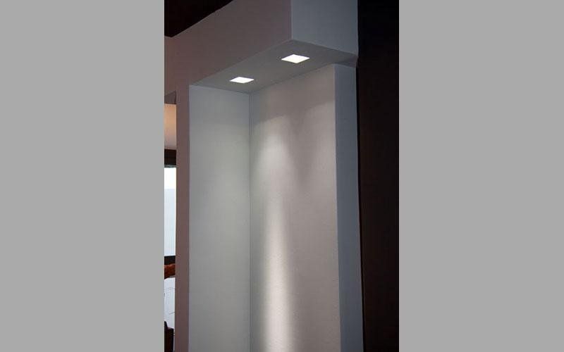 Faretti posizionati in un angolo