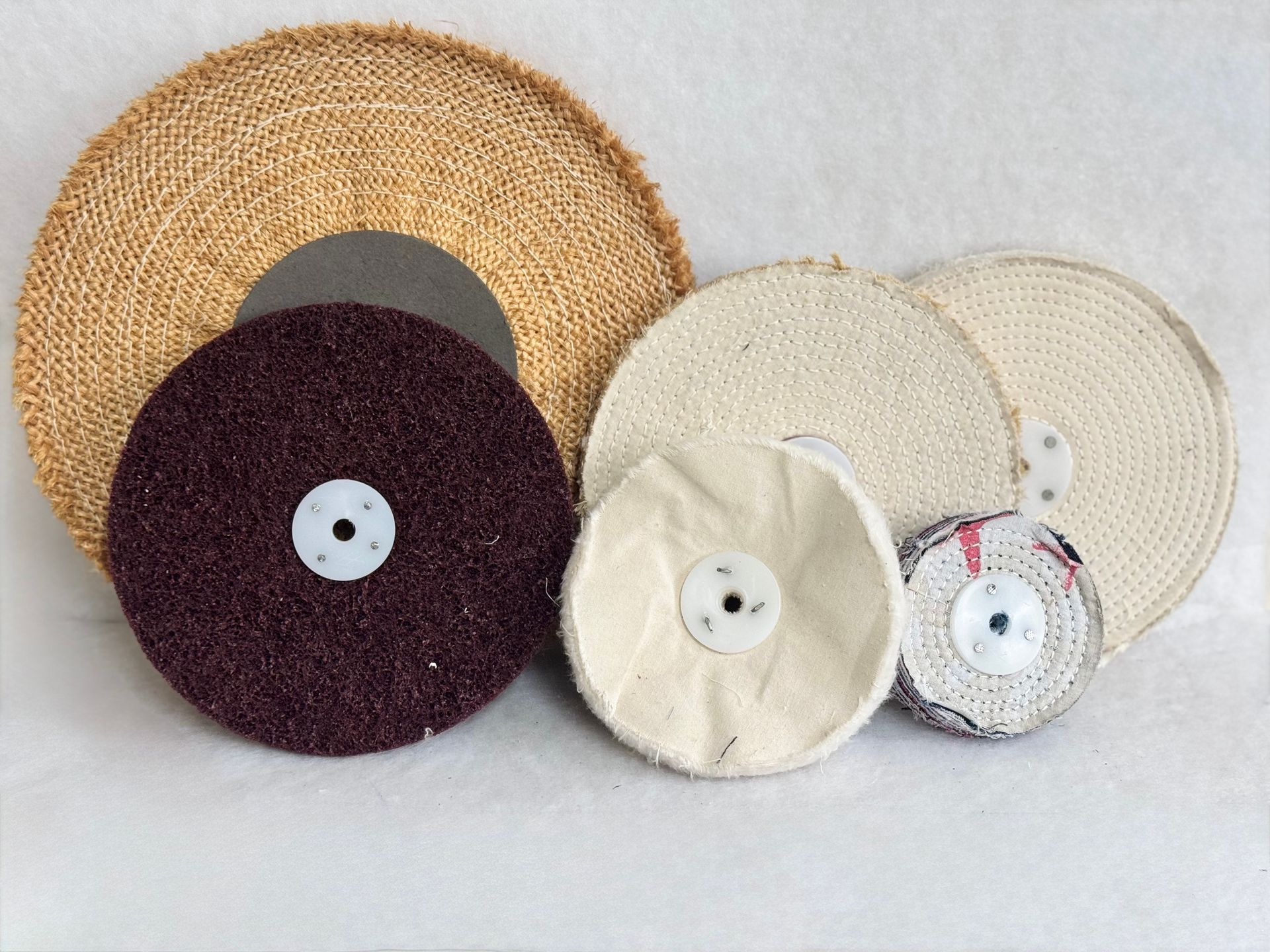 A close up of two circles with a black center on a blue background.