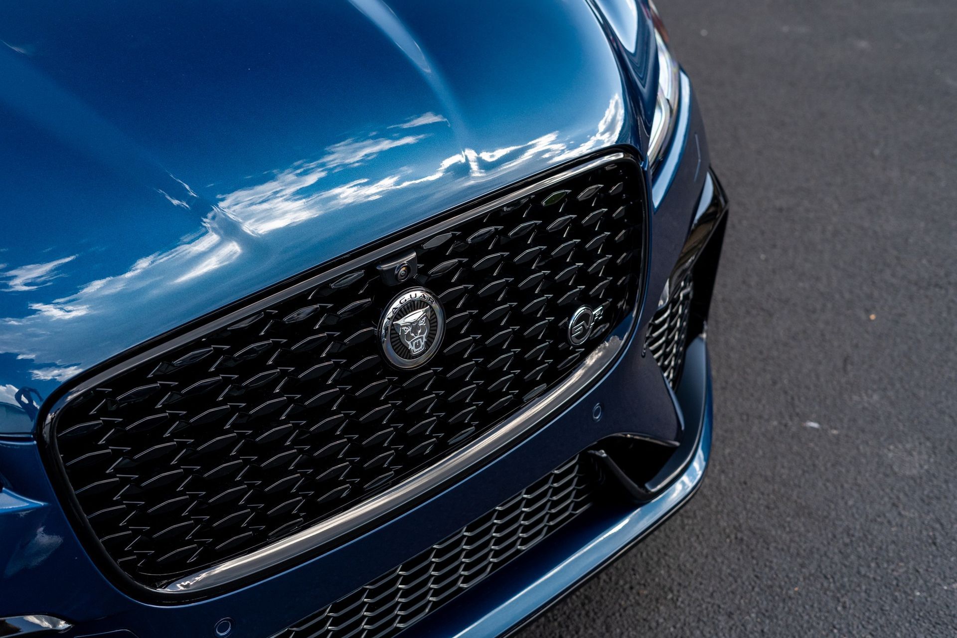 Ceramic coating blue car
