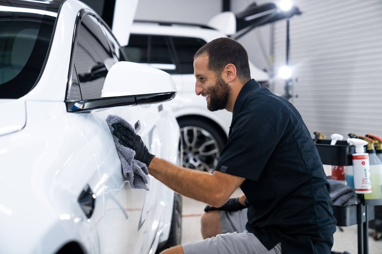 Ceramic coating white car