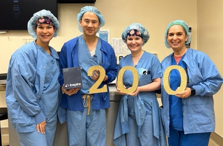 Dr. Wong has completed over 200 Inspire Procedures!