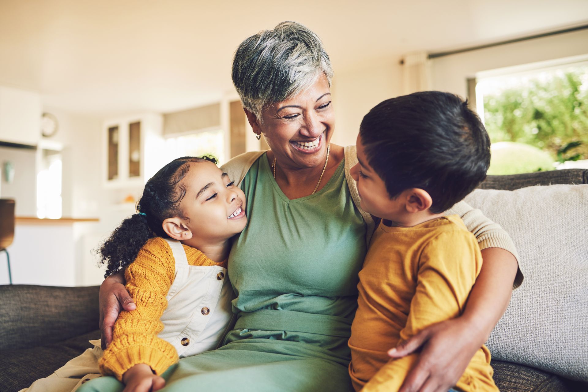 grandparent with kids she is caring for