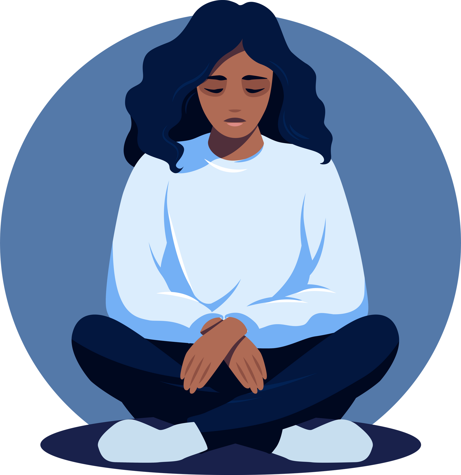 young woman depressed illustration