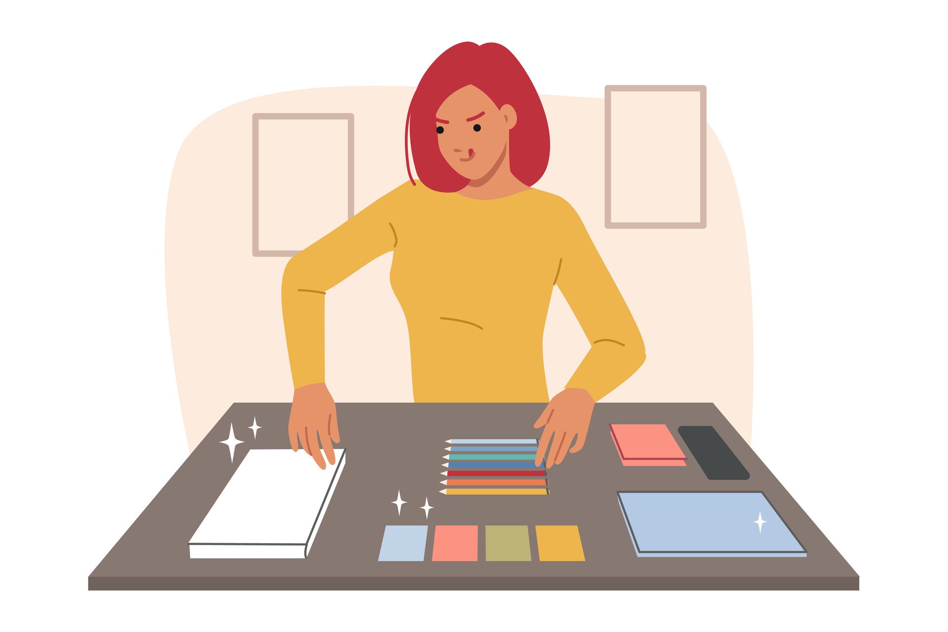 woman perfection ocd illustration
