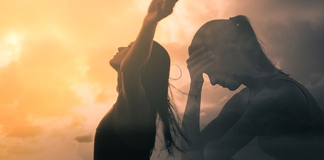 Woman experiencing chronic pain.