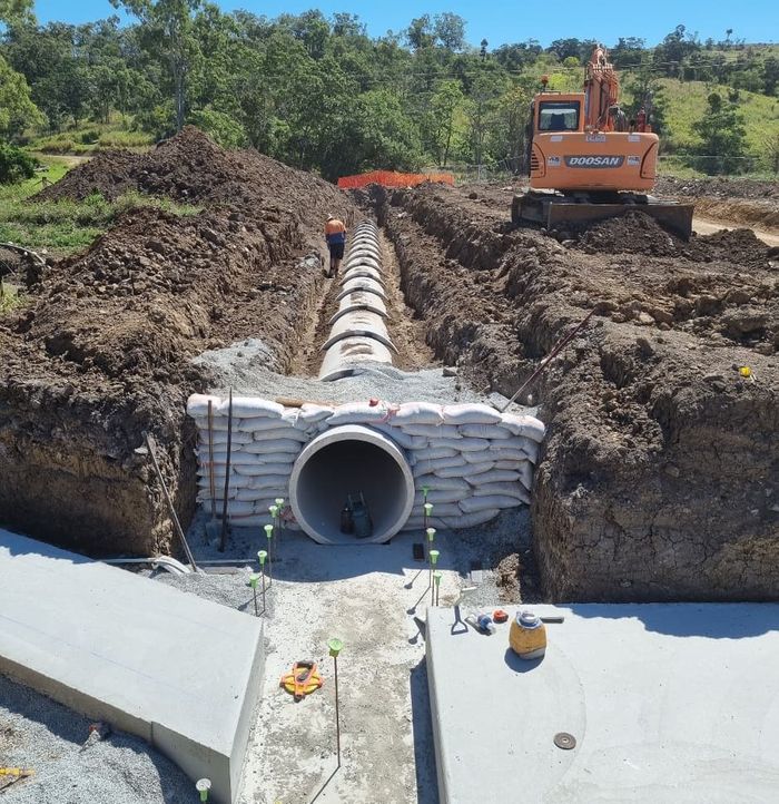 Installation of an Industrial Pipeline — Whitsunday Drainage Contractors in Airlie Beach, QLD