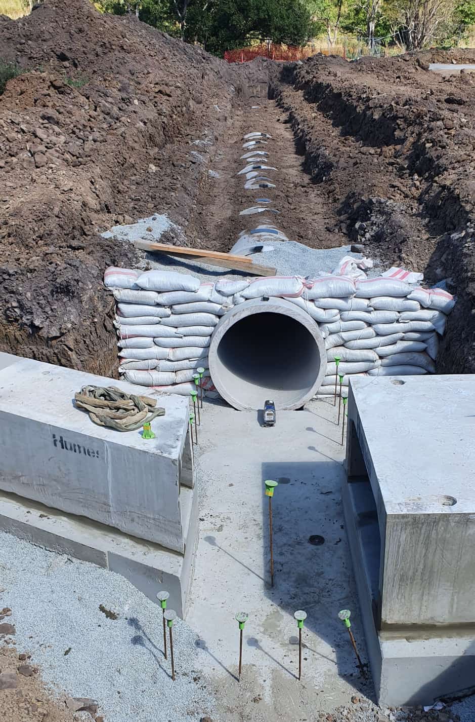 Concrete Pipeline Under Construction — Whitsunday Drainage Contractors in Airlie Beach, QLD