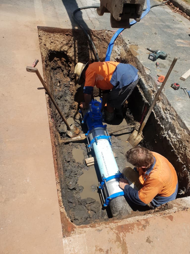 Laying and Installation of a Sewer Pipe — Whitsunday Drainage Contractors in Proserpine, QLD