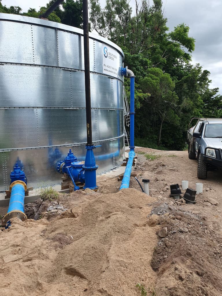 Large Industrial Water Tank — Whitsunday Drainage Contractors in Proserpine, QLD