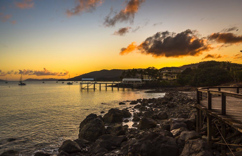 Dawn at Airlie Beach — Whitsunday Drainage Contractors in Airlie Beach, QLD