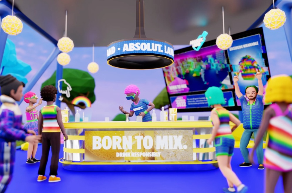 absolut vodka metaverse event in decentraland 