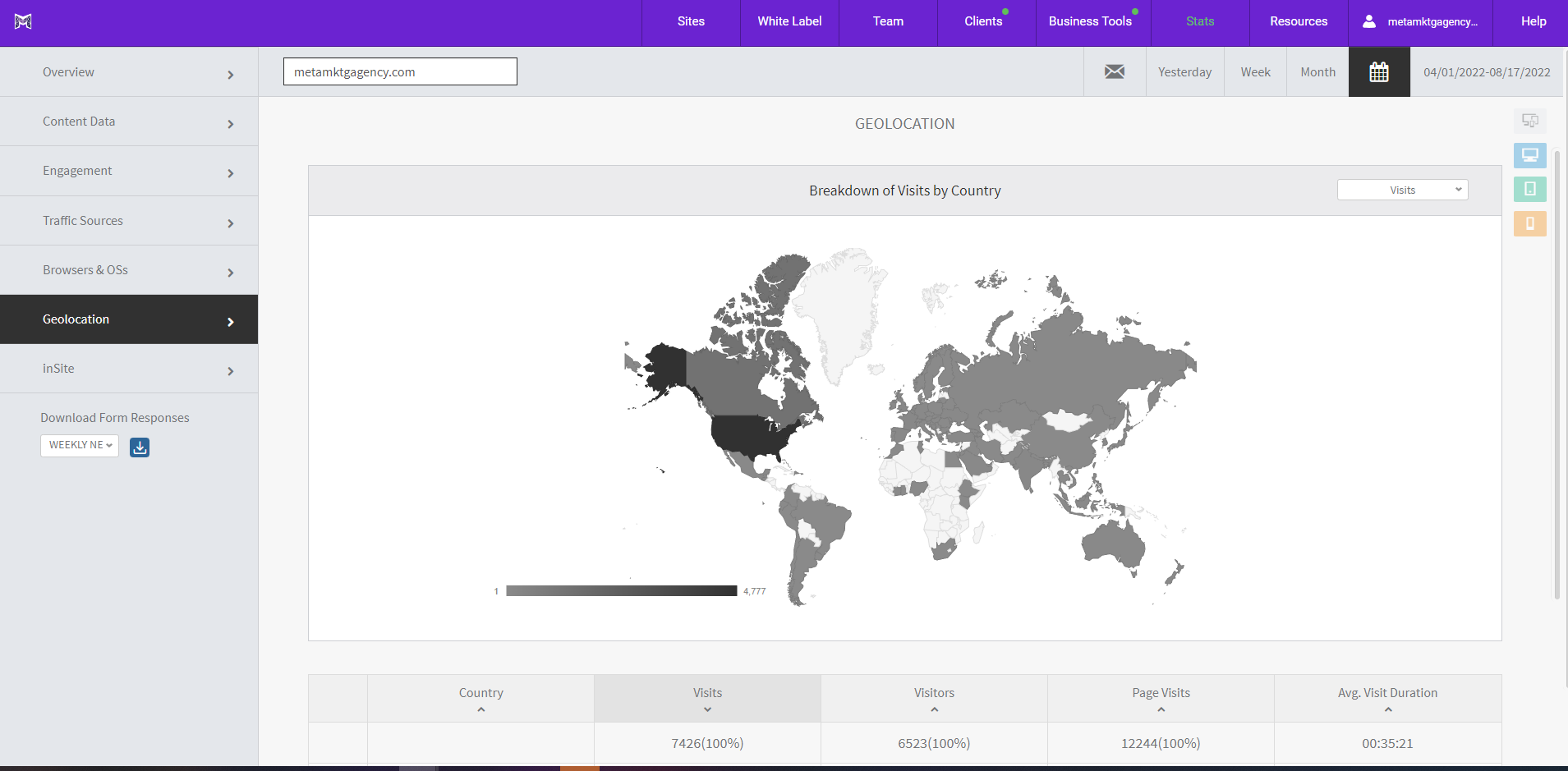 A map of the world is displayed on a computer screen.