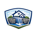 Wichita Falls Foundation  Pros LLC logo featuring a home and foundation design.