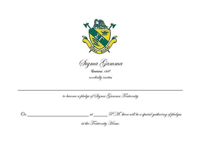 Sigma Gamma Fraternity - Oswego, NY Established 1947