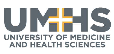 The logo for the university of medicine and health sciences.
