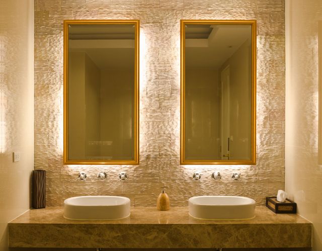 Lighted Bathroom Mirrors Are They, Illuminated Bathroom Vanity Mirrors