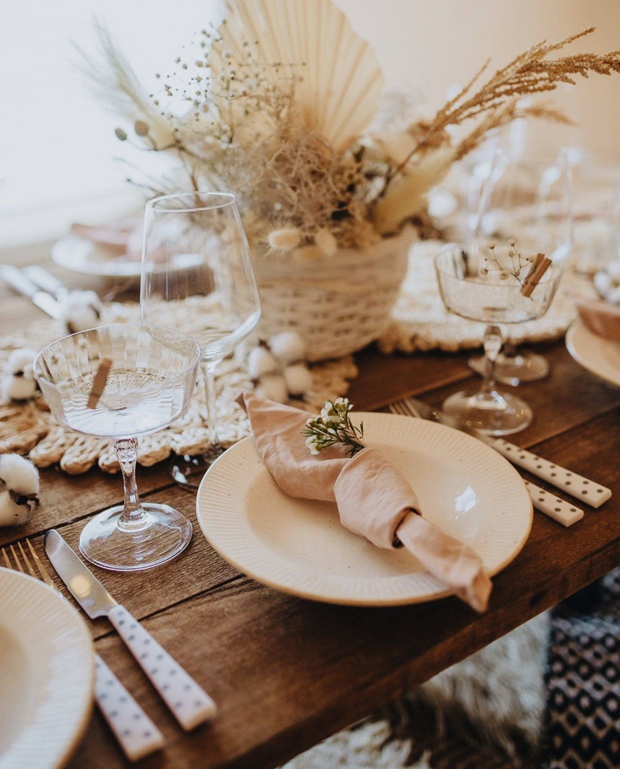 lotus glamping tent table set