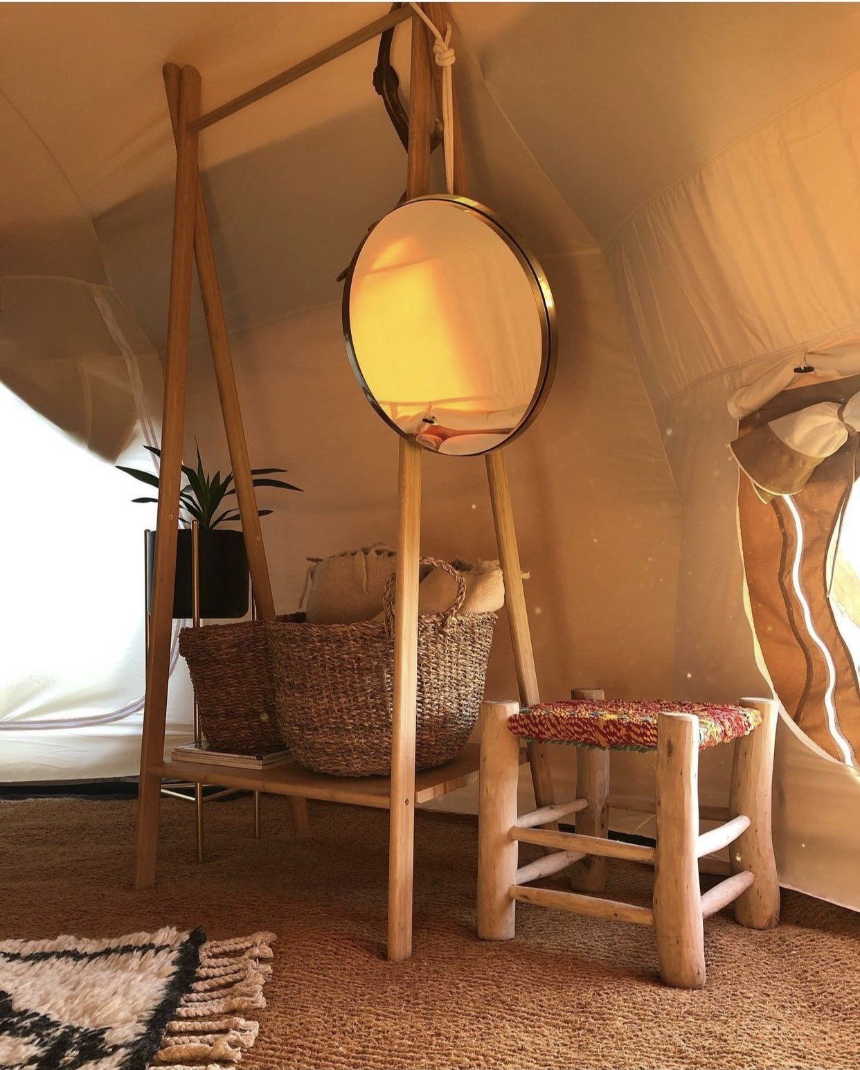 lotus glamping tent interior 2